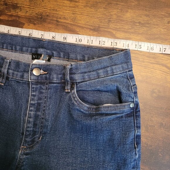 Venus Jeans Size 10 Bootcut Mid Rise Medium Dark Wash Stretch Western Denim - Picture 5 of 10